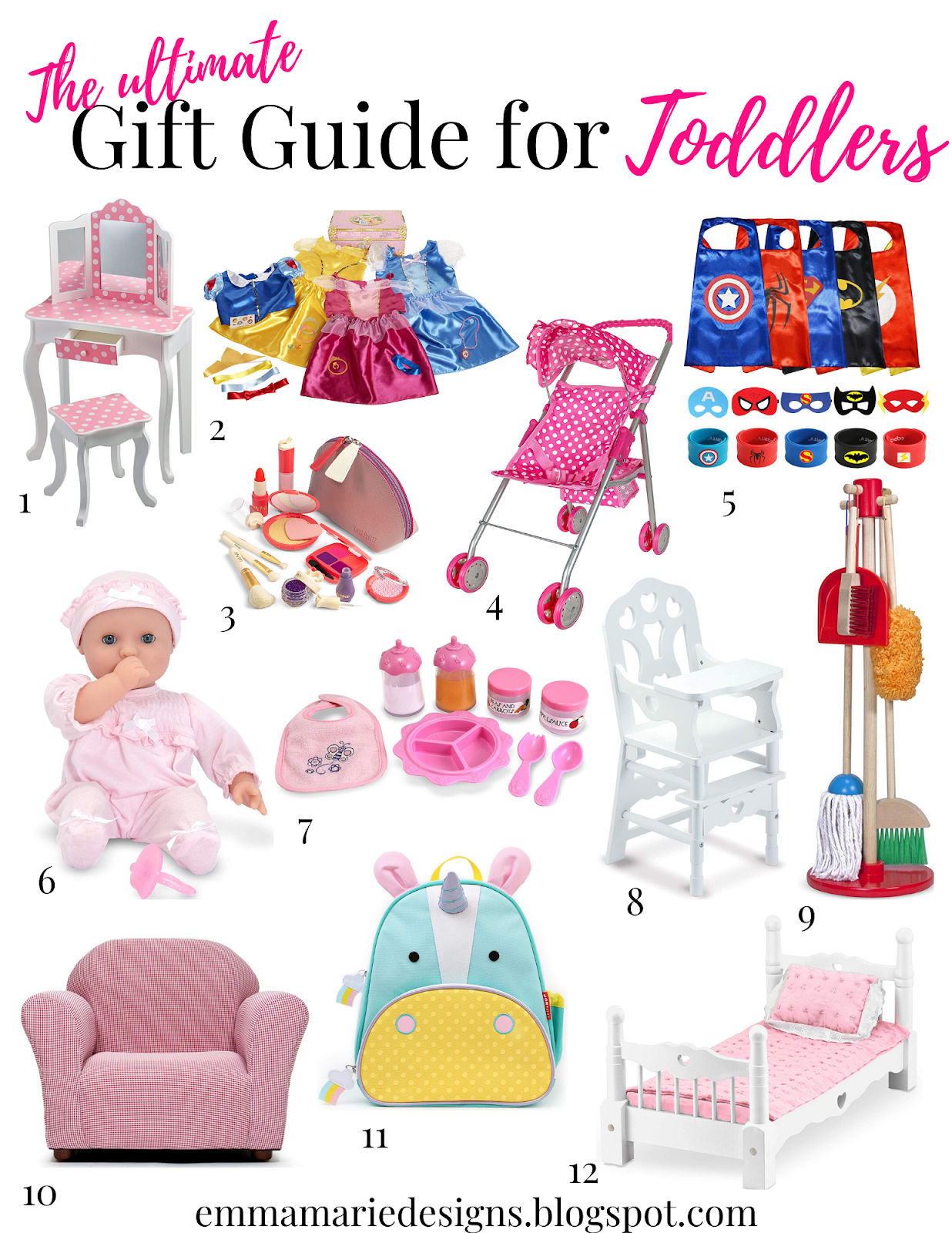 Ultimate Gift Guide for Toddlers Emma Marie Designs