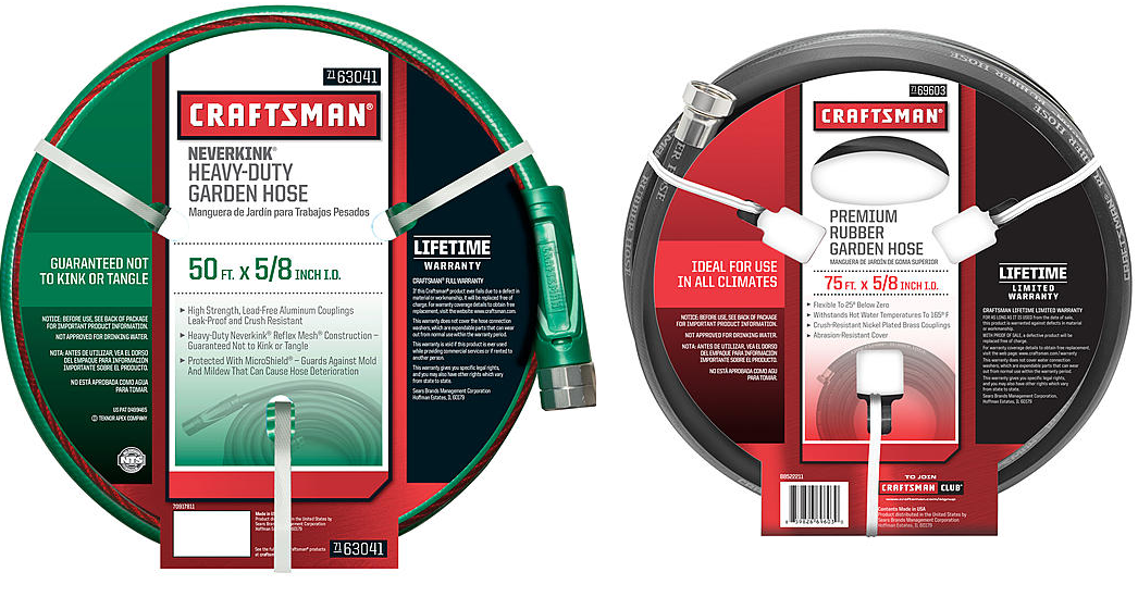 50 foot Craftsman Heavy Duty Neverkink Self-Straightening Hose $15.99