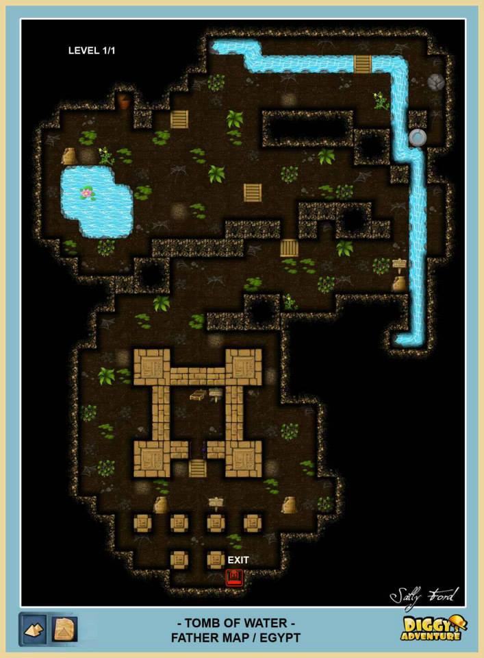 Diggy's Adventure Walkthrough: Egypt Father Quest / Tomb of Water