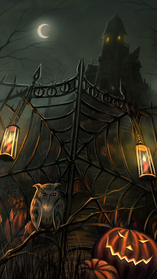 Scary Haunted House Gate Halloween  Android Best Wallpaper