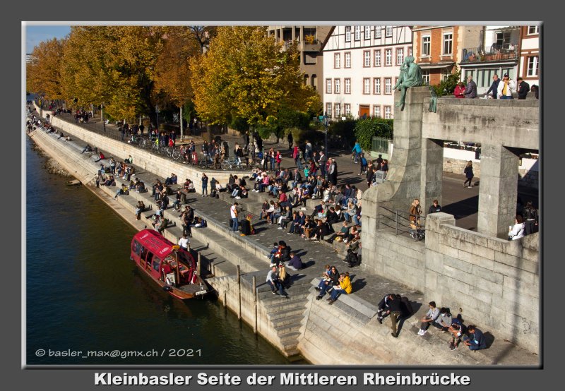 Mittlere Rheinbrücke auf Kleinbasler Seite