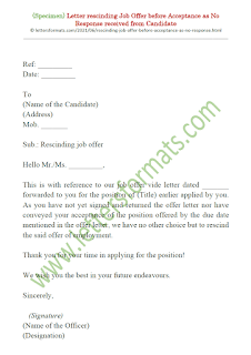 job rescinding