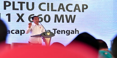 Presiden Resmikan PLTU Cilacap, Jawa Tengah