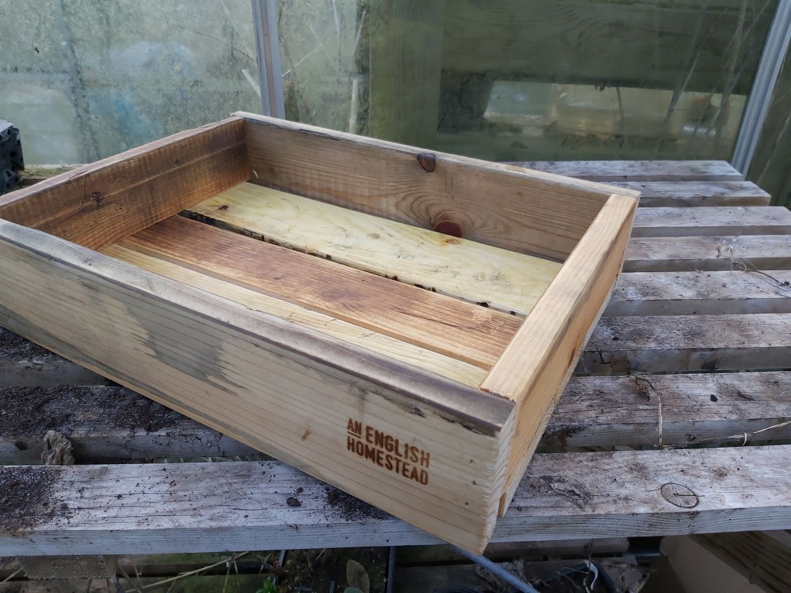 An English Homestead Wooden Seed Trays