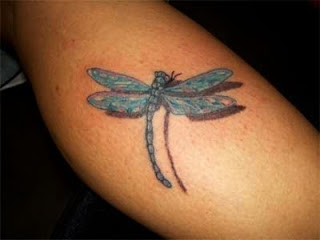 Cool and Beautiful 3D Dragonfly Tattoo