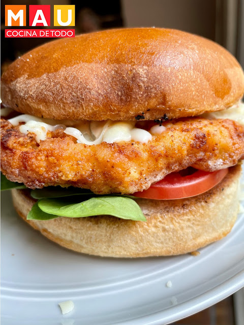 mau cocina de todo sandwich de pollo empanizado receta