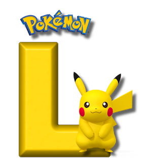 Abecedario de Pikachu de Pokémon. Pikachu Alphabet.