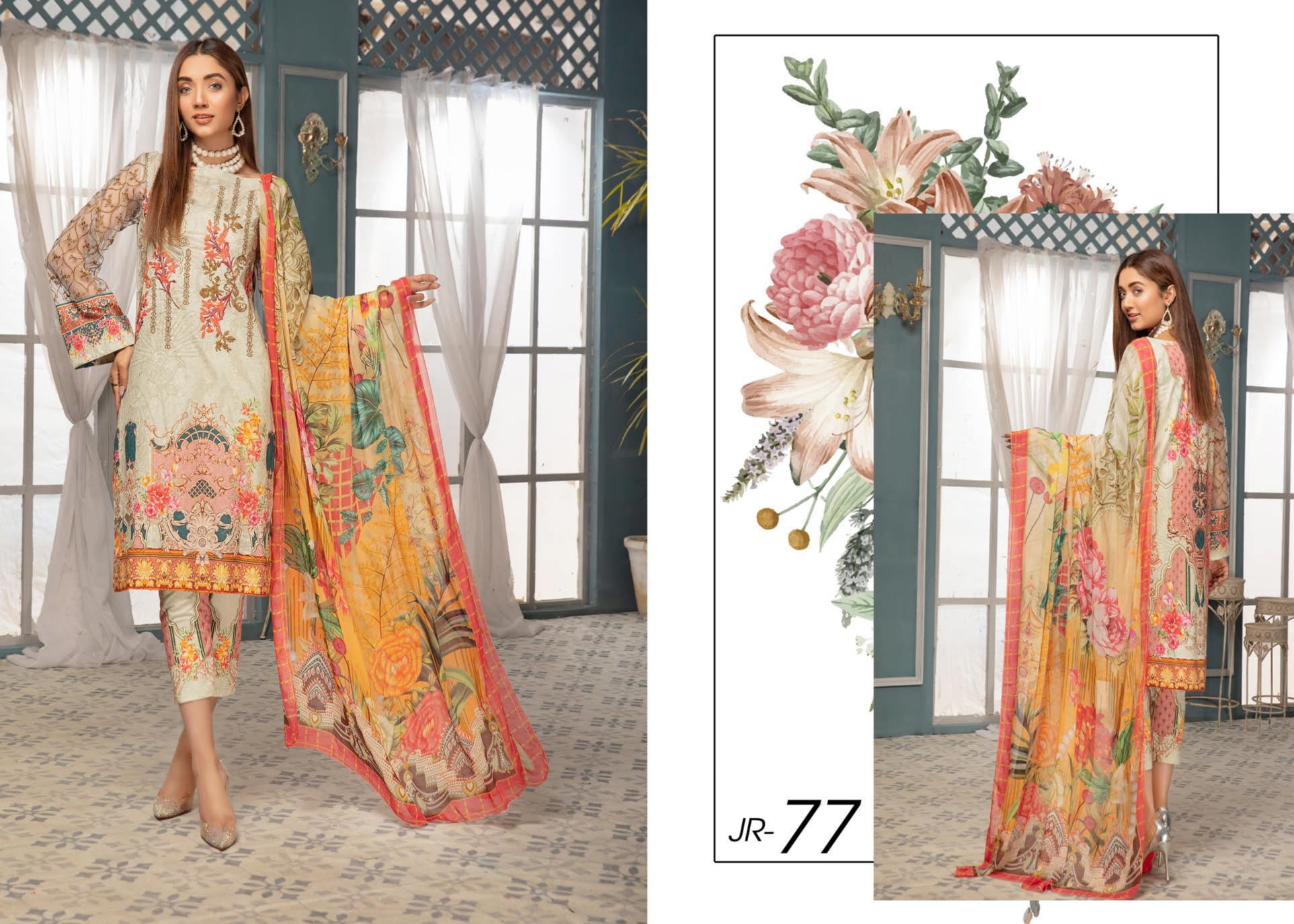 Johra Spring Summer Collection 2024 with Price Chikankaari Lawn Chiffon