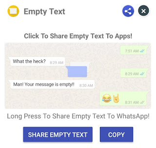 Copy empty space