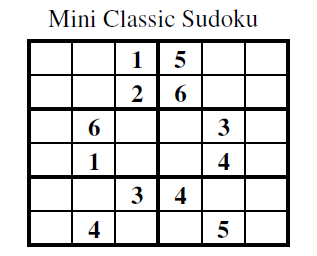 Classic Sudoku (Mini Sudoku Series #1)