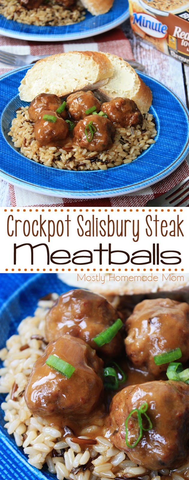 Crockpot Salisbury Steak Meatballs Mostly Homemade Mom