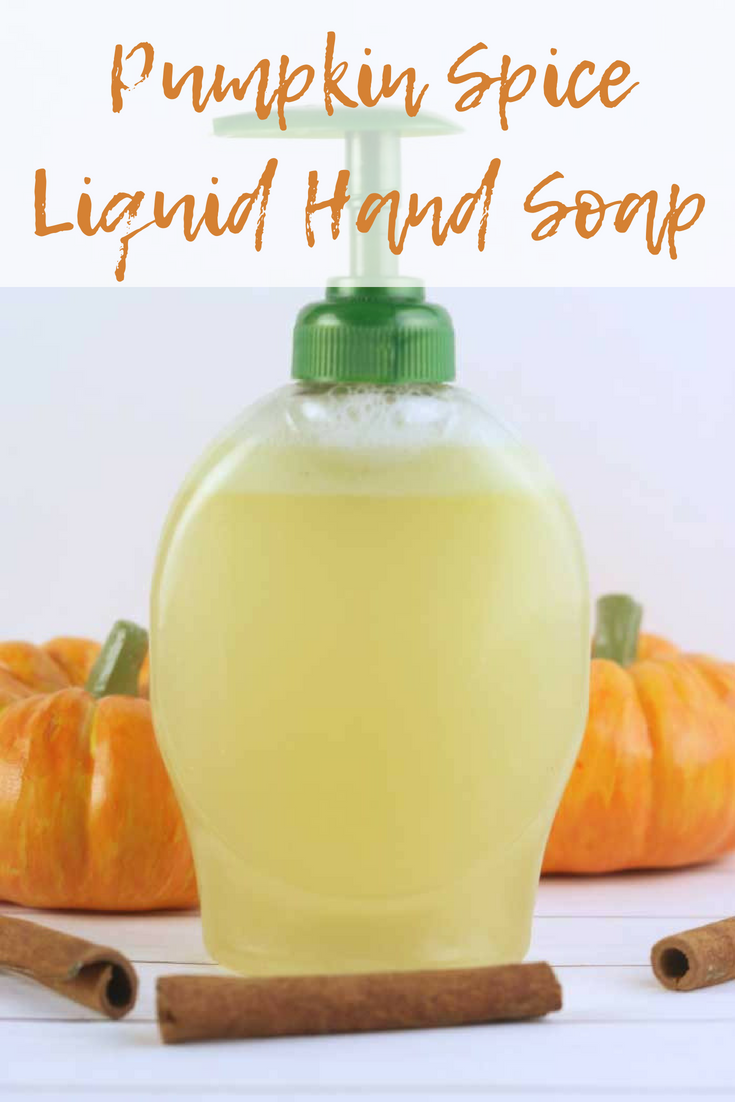 DIY Pumpkin Spice Liquid Hand Soap Recipe With Castile Soap and
