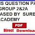 MODEL MATHS QUESTION PAPER FOR GROUP 2&2A RELEASED BY  SURESH IAS ACADEMY