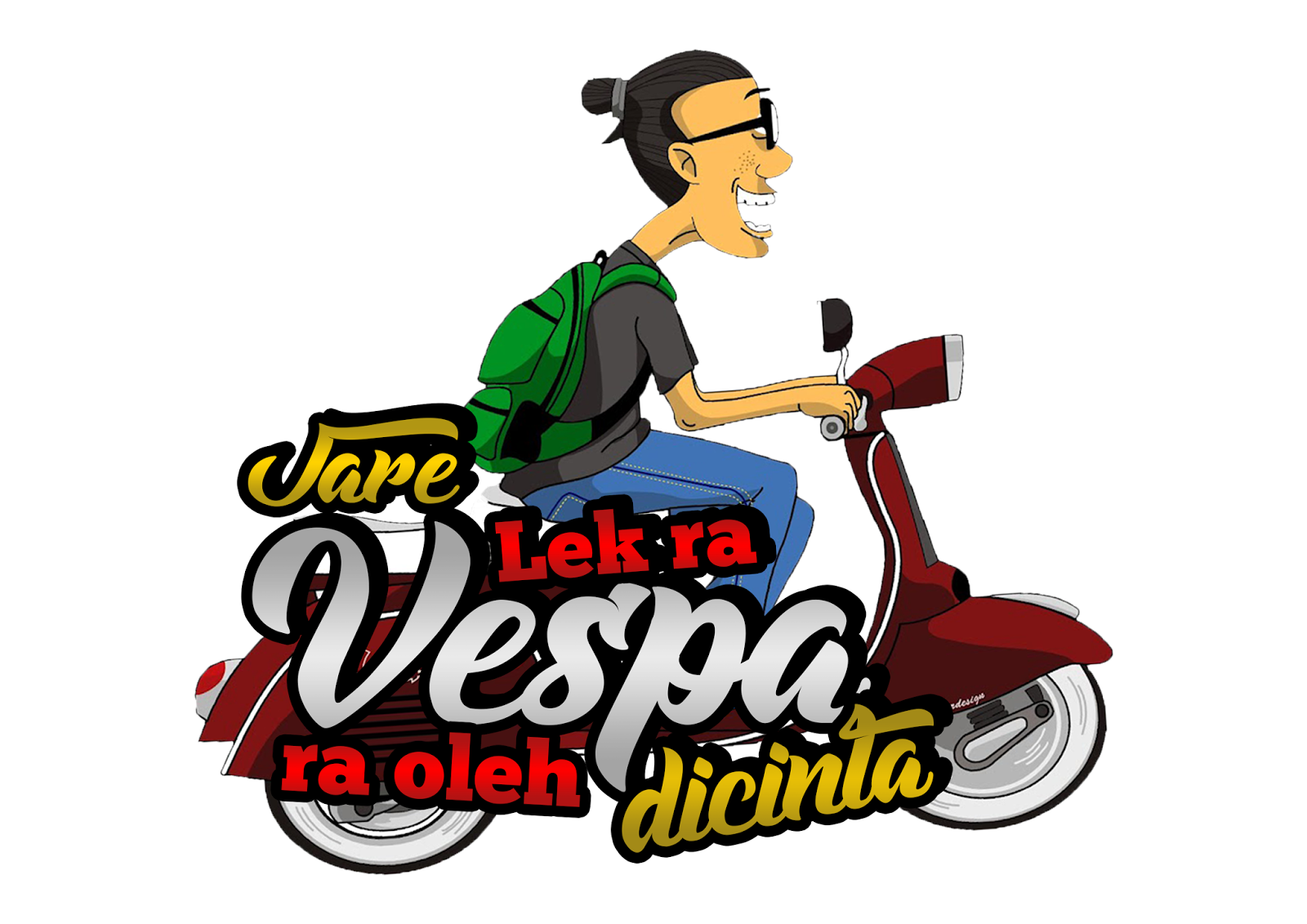 Stiker Keren Jare lek ra Vespa ra oleh dicinta firedpen