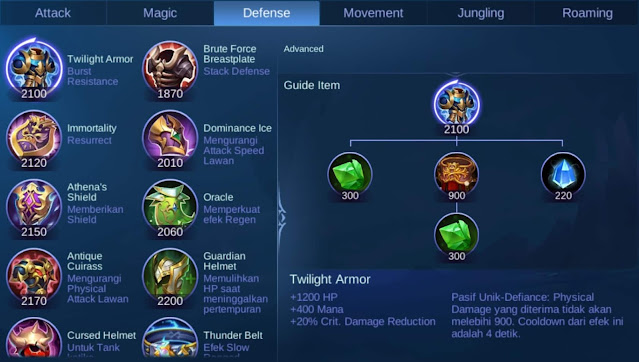 Penjelasan Item Mobile Legend dan Fungsinya Terbaru 2021