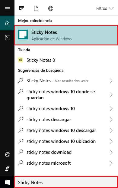 abrir nota con sticky notes