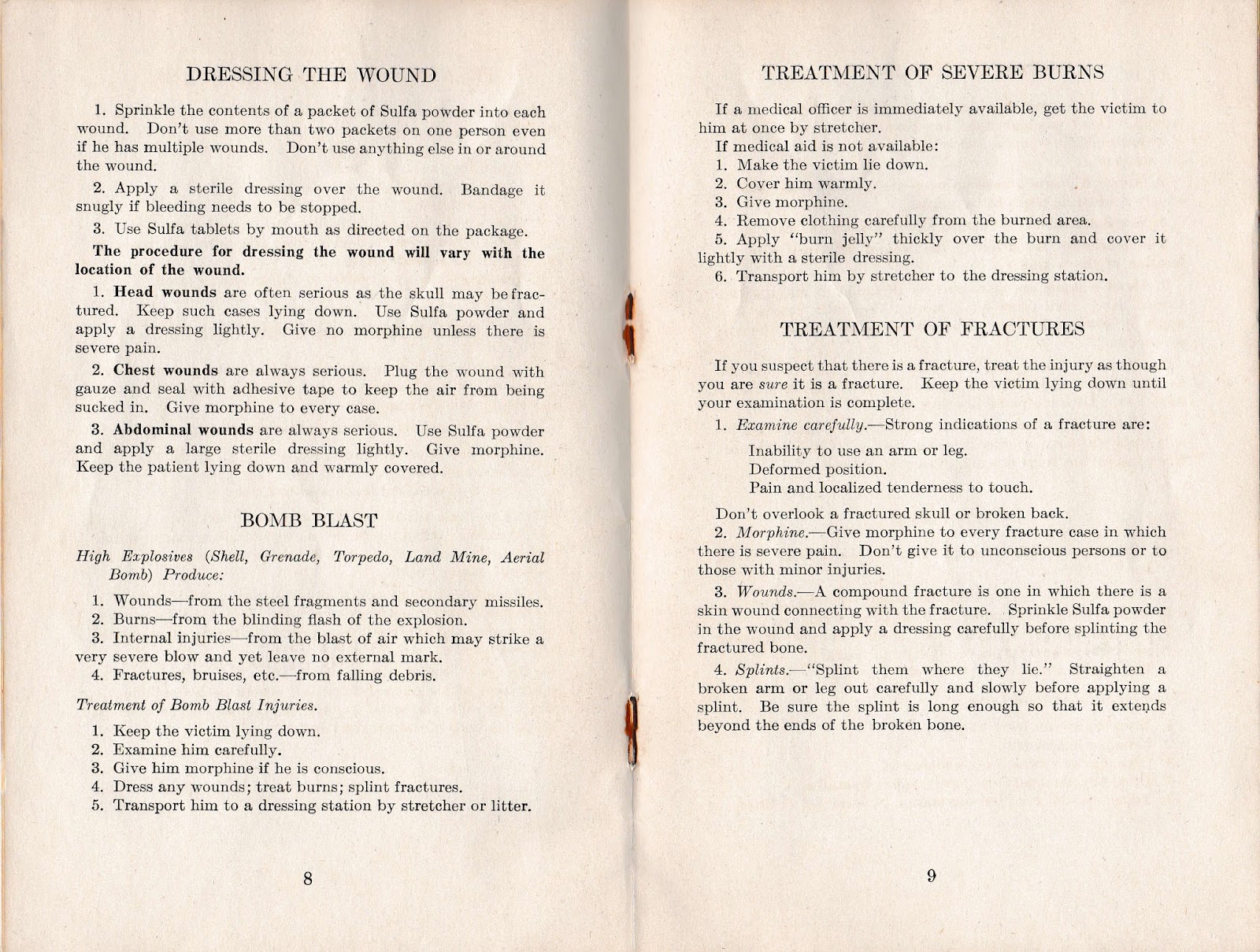 Marines In Forest Green WWII Navy Corpsman First Aid For Battle