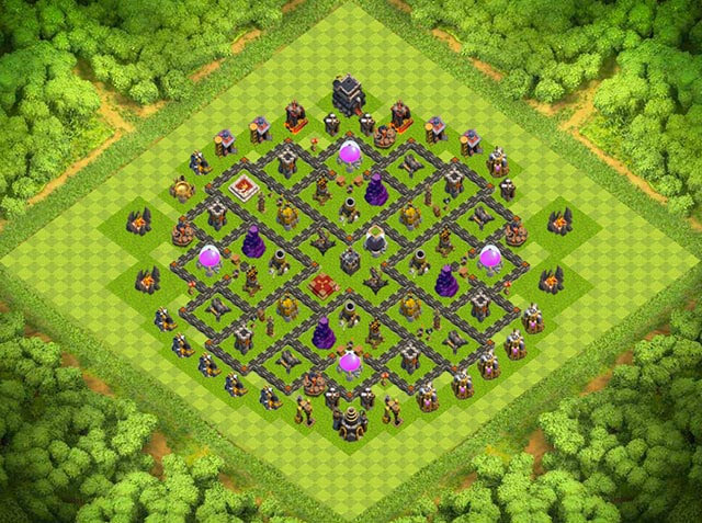 Base Town Hall 9 Clash of Clans Farming