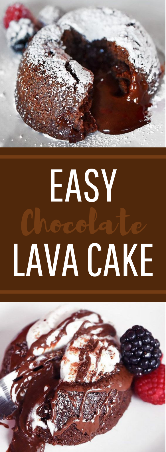 Easy Chocolate Molten Lava Cakes #desserts #chocolate