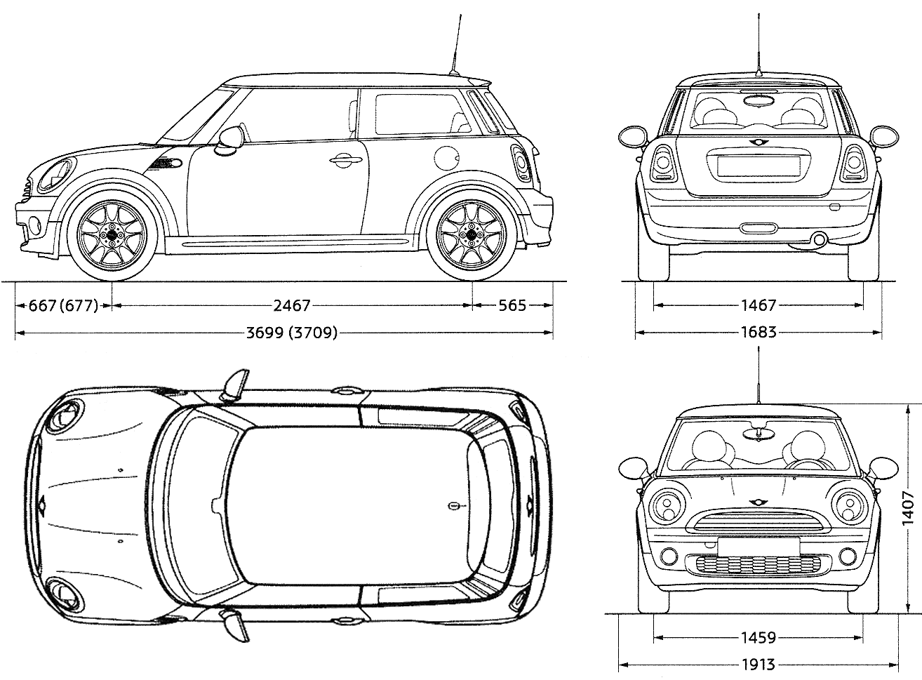 3d Auto Club: Blueprints - Mini (HQ)