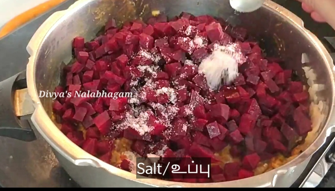 Beetroot Kurma In Pressure Cooker Beetroot Korma Divya's Nalabhagam