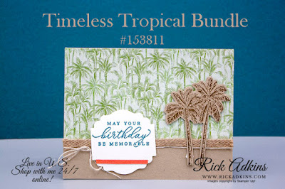 timeless tropical stamp set, label me lovely punch, in the tropics dies, CASE, Rick Adkins, Stampin' Up!