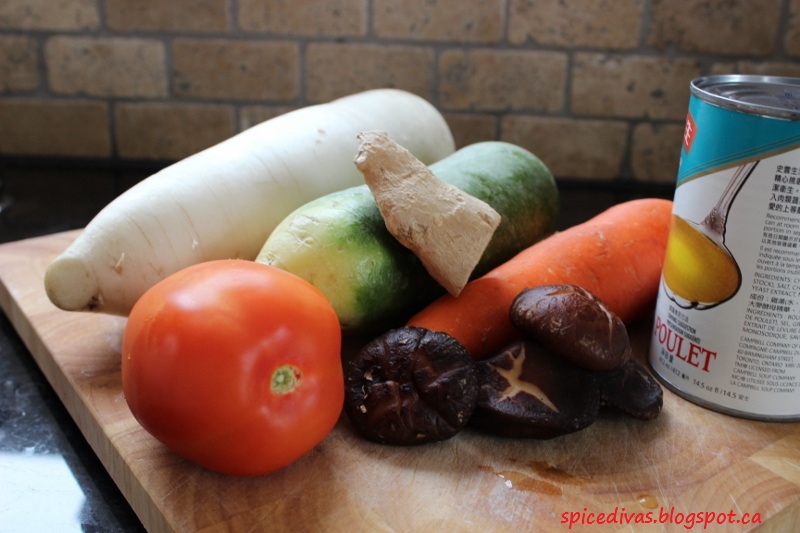 Spice Divas Chinese Daikon (Radish) Soup