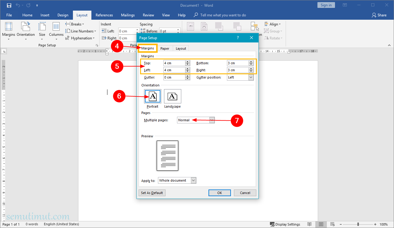 Cara Mengatur Margin A4 Di Word