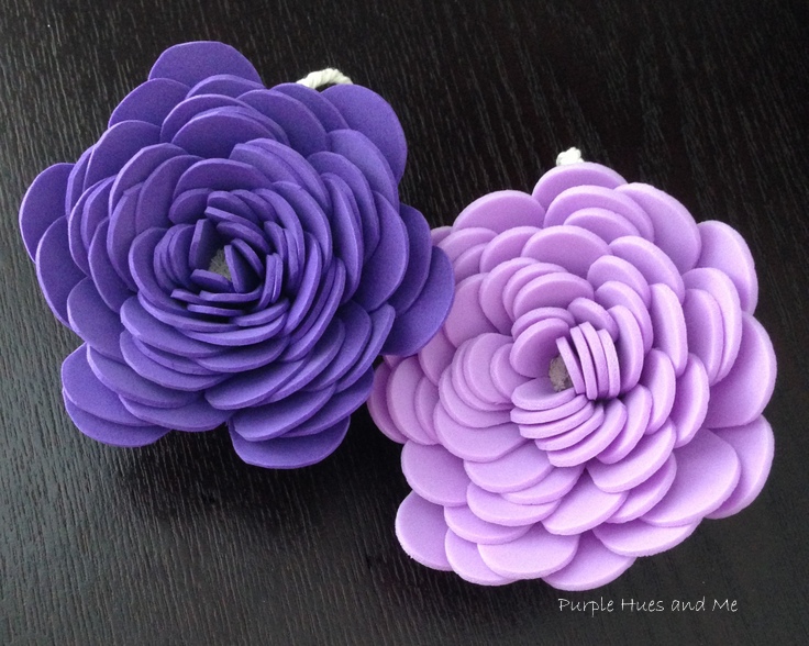 Purple Hues and Me: Flower Bath Foam Scrubbies