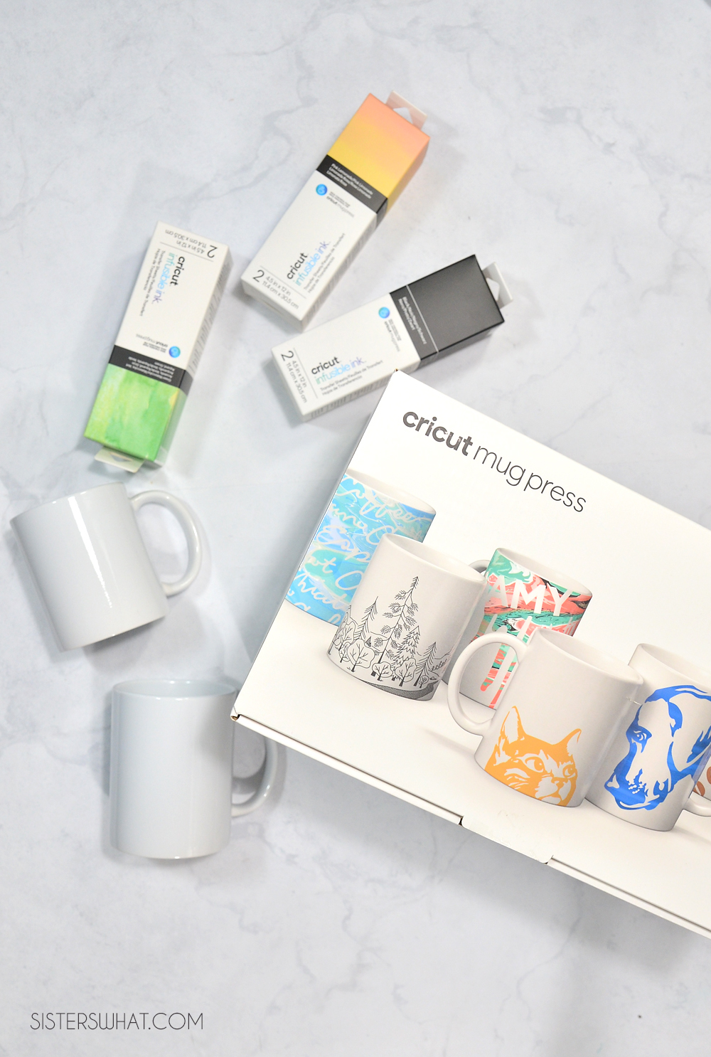 How to Make a Custom Mug with the Cricut Mug Press - Sisters, What!