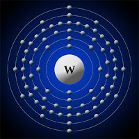 Tungsten atomu ve elektronları