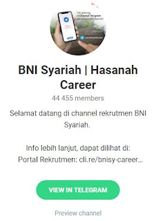 Cara Join Channel Telegram BNI Syariah