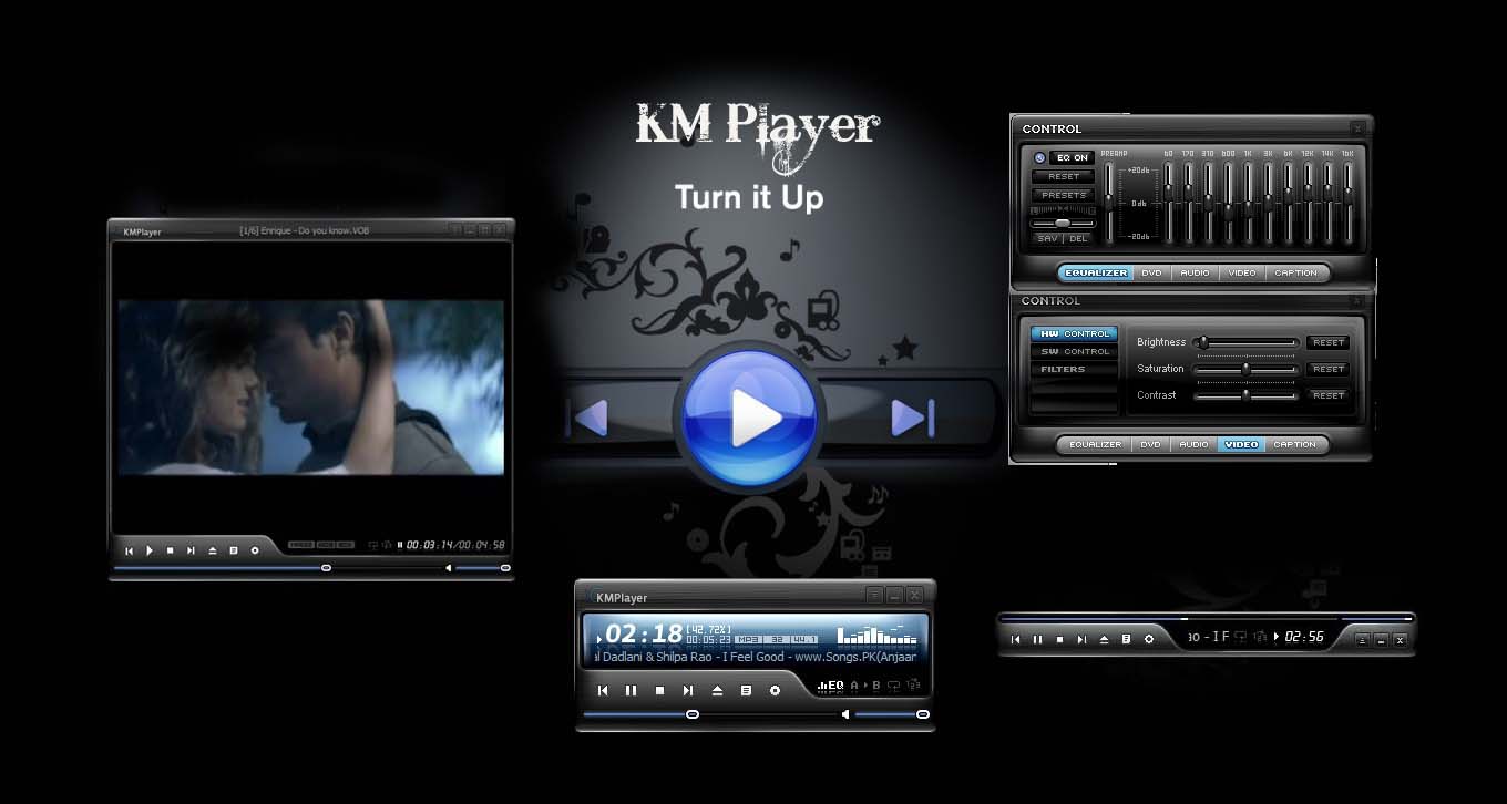 Музыкальный плеер на пк. Музыкальный проигрыватель на компьютер. Плеер KMPLAYER. Видеоплеер KMPLAYER. KMPLAYER для Windows 7.