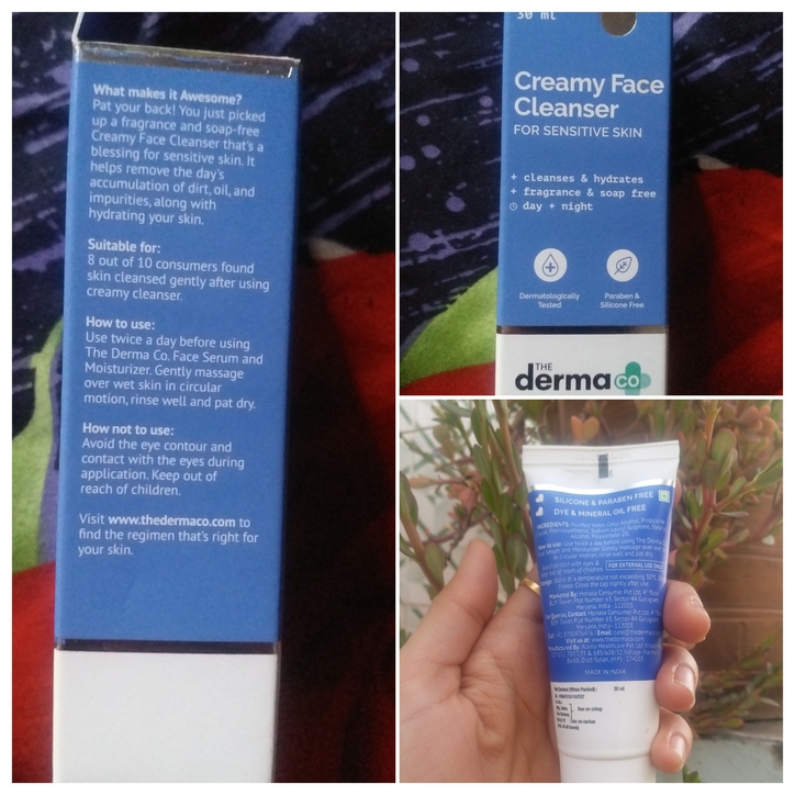 The Derma Co Creamy Face Cleanser for Sensitive Skin Review