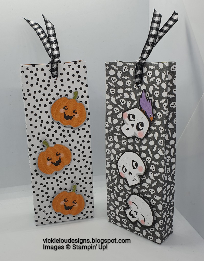 Vickie Lou Designs Cute Halloween Gift Bags from a 6x6" piece of DSP