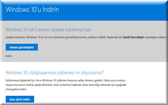 Windows 10 medya oluşturma aracı indir