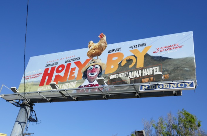 Honey Boy extension cut-out billboard Honey Boy extension cut-out billboard
