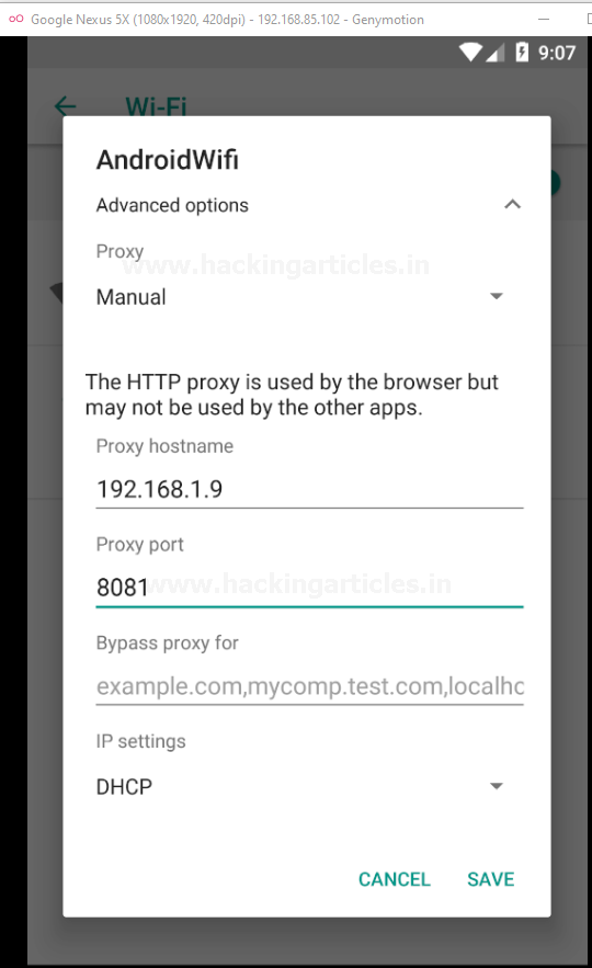 Burp Suite Configuring Proxy