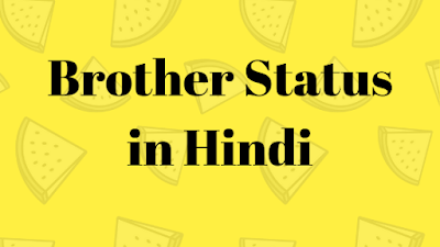 Brother Status in Hindi