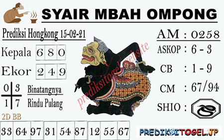Syair Mbah Ompong Hk Senin Archives - Prediksi Master Togel Hari Ini  Singapura Hongkong Sidney Jp