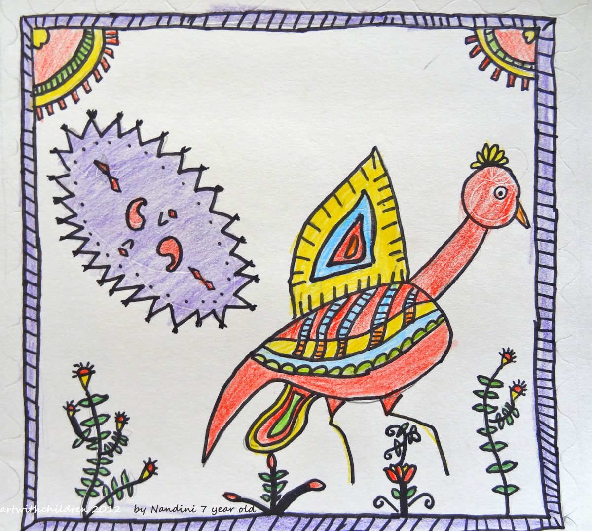 Madhubani Painting Poster, A4 Size, Perfect Wall posters for Hall, Living  Room, Drawing Room, Office and