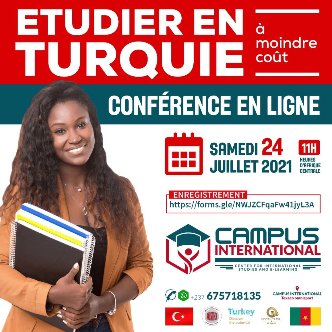 Conférence gratuite en ligne sur les Etudes en Turquie - Campus International