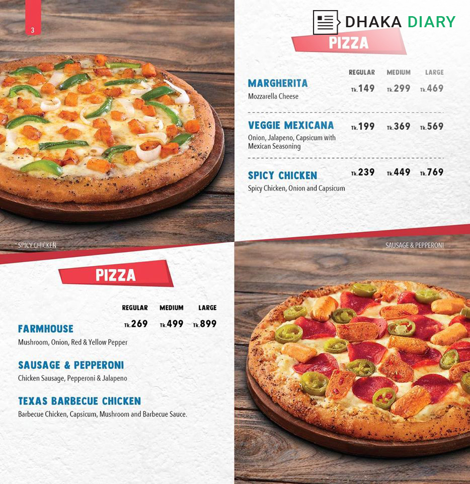 Domino’s Pizza Bangladesh contact number & Menu All Dhaka info