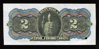 Cedula Brasil Mil Reis billetes