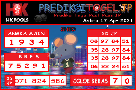 Prediksi Togel Hongkong HK JP Sabtu 17 April 2021