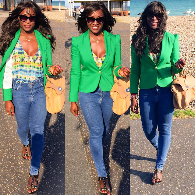 What to wear with a bright green blazer