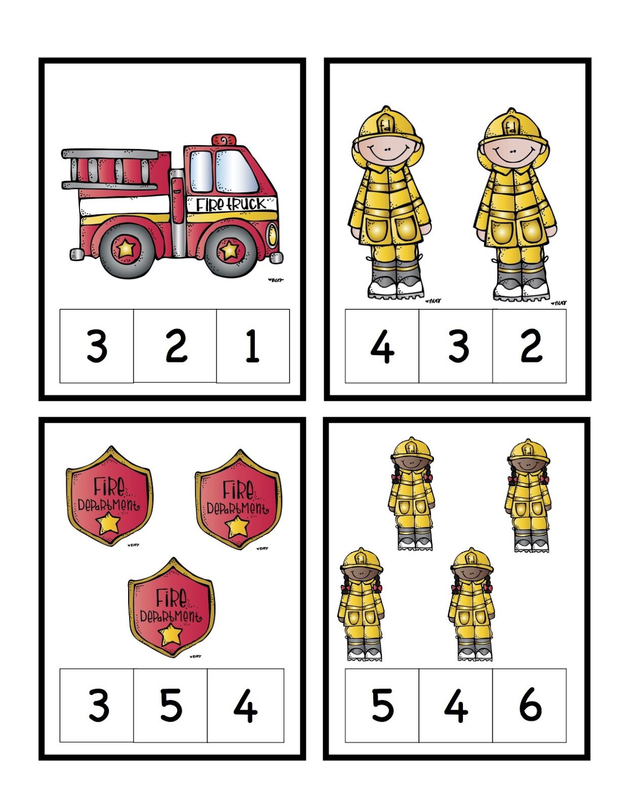 Fire Safety Math Worksheets For Preschool | rxuxa