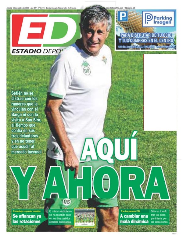 Betis, Estadio Deportivo: "Aquí y ahora"