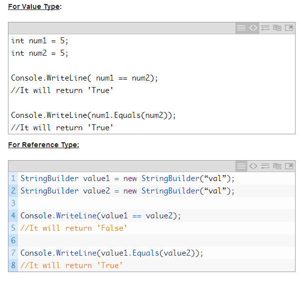 Development Emergency: what is difference between equals() and == operator?