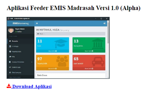 Aplikasi Feeder EMIS Madrasah (EMIS Offline)